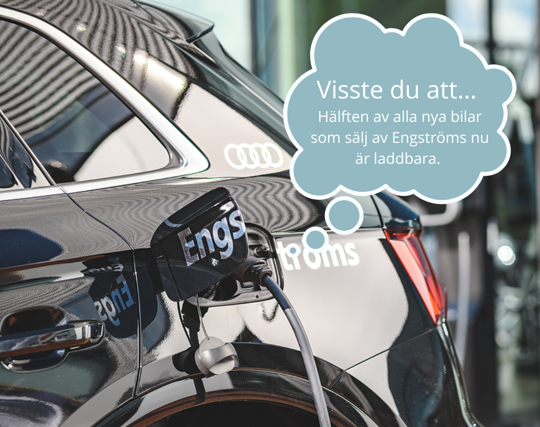 Visste du att--- Hälften av alla nya bilar som sälj av Engströms nu är laddbara--2